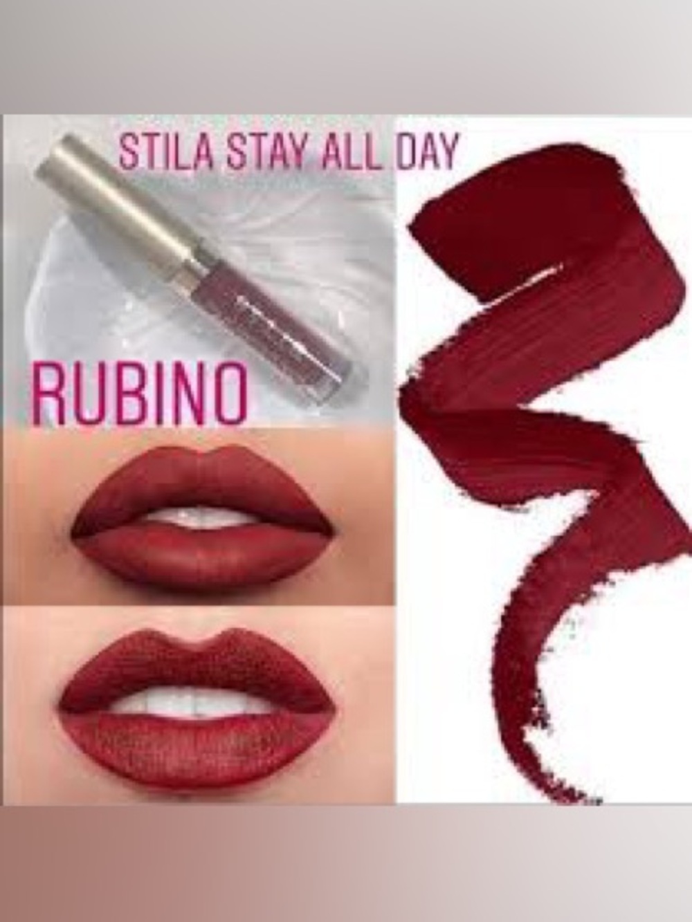 Stila Liquid Lipstick Rubino - Deep Wine Red